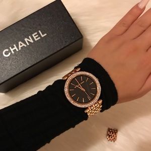 Michael Kors Rose Gold crystal-round Watch